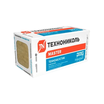 Утеплитель Техноакустик (до 45 кг/м3) 1200х600, 50мм 8пл/5,76м2, 0,288м3